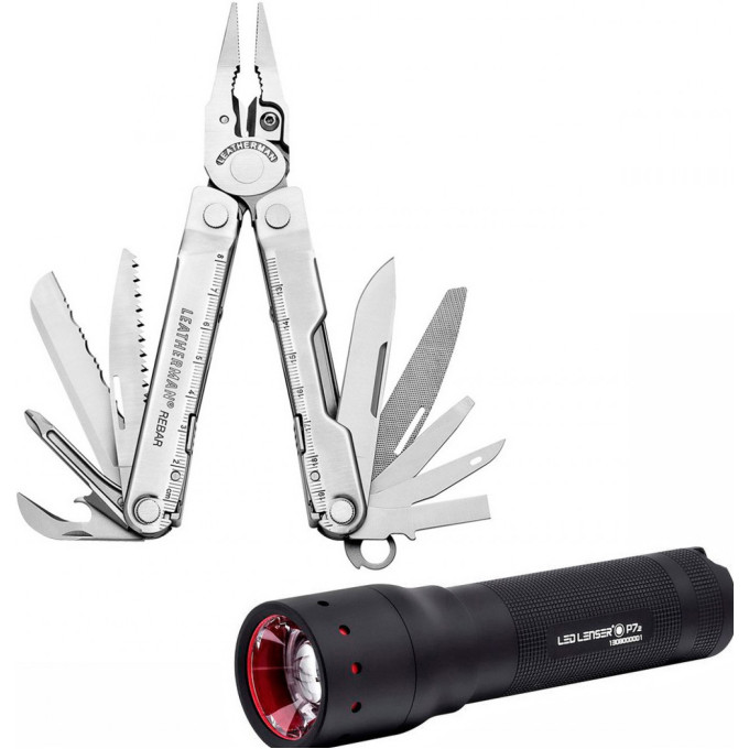 Мультитул LEATHERMAN REBAR 1205 + LED LENSER P7,2